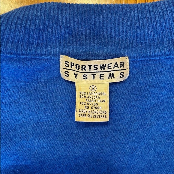 Lambswool and Angora royal blue sweater - Picture 3 of 4